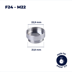 Adaptor pentru robinet F24–M22